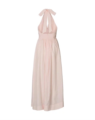 Rabens Saloner - Izette Poplin Halter Kjole - Light Rose 